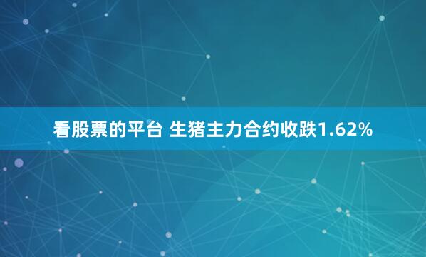 看股票的平台 生猪主力合约收跌1.62%