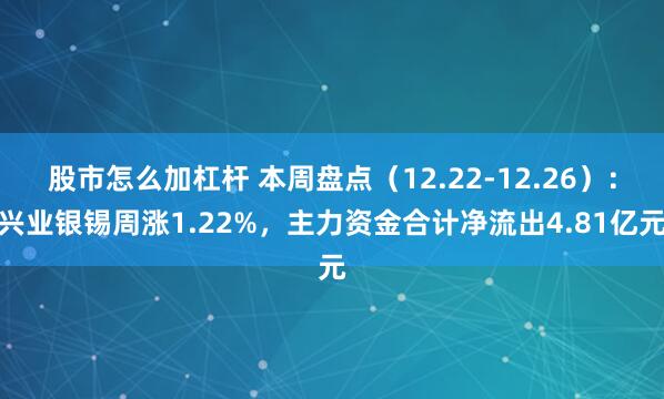 股市怎么加杠杆 本周盘点(12.22-12.26):兴业银锡周涨1.22%,主力资金合计净流出4.81亿元